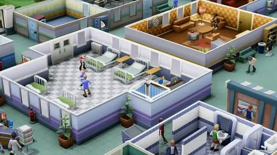 Esto contiene una imagen de juego de: Captura de pantalla de Two Point Hospital