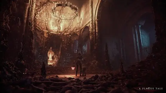 This contains a gameplay image of the game: Screenshot of A Plague Tale: Innocence