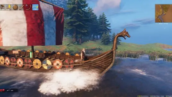 This contains a gameplay image of the game: Screenshot of Valheim