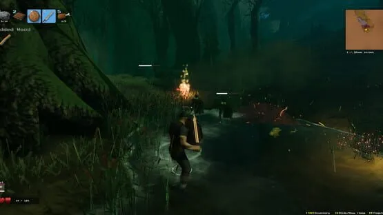 This contains a gameplay image of the game: Screenshot of Valheim