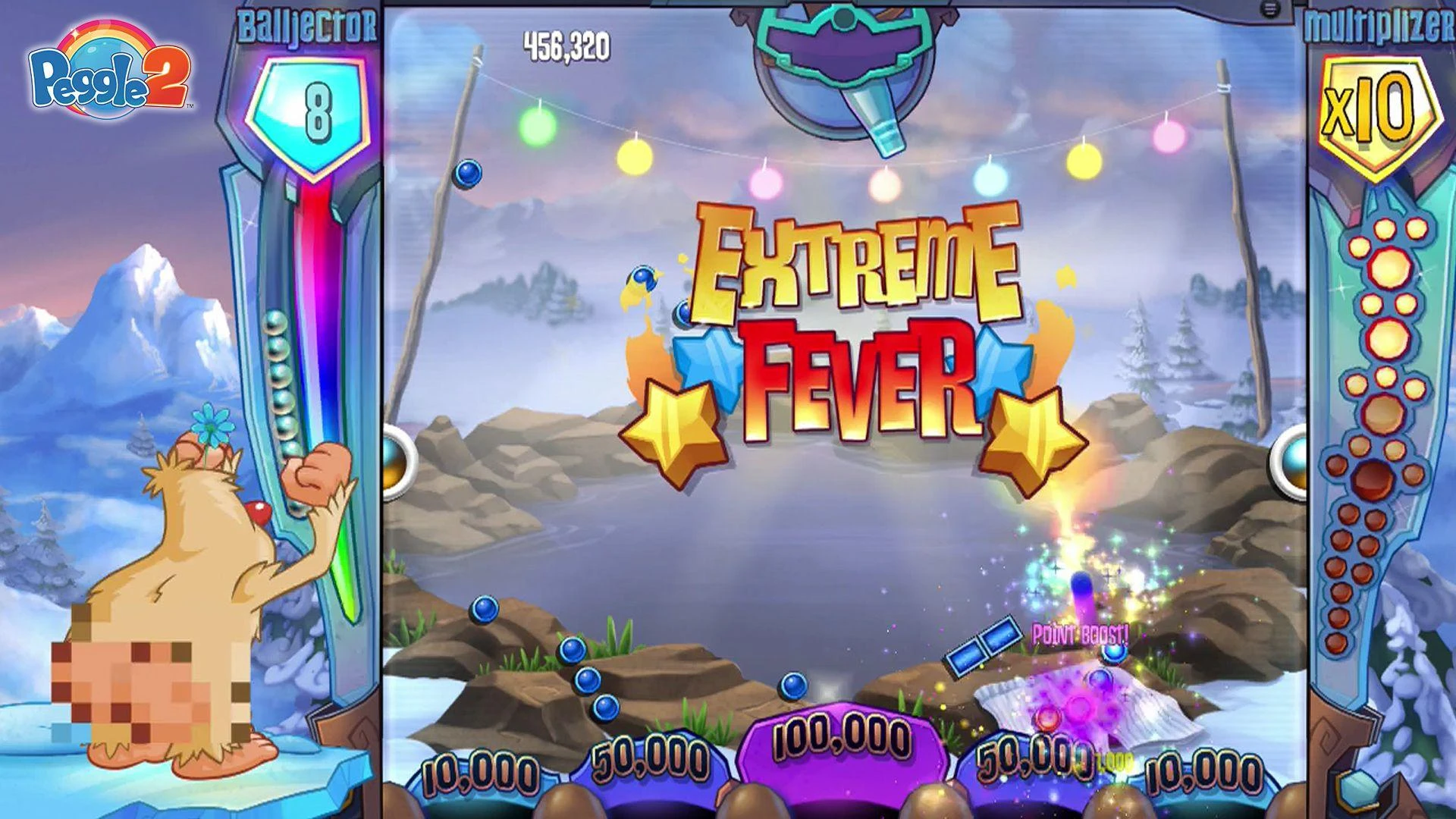 Ceci contient une image de gameplay du jeu : Capture d'écran de Peggle 2
