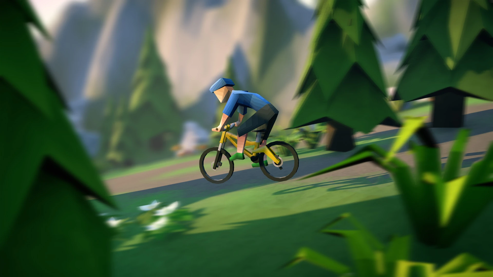 Ceci contient une image de gameplay du jeu : Capture d'écran de Lonely Mountains: Downhill