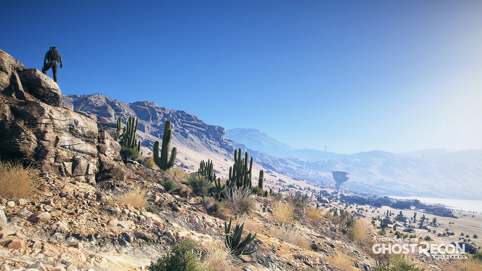 Isso contém uma imagem de jogabilidade do jogo:Captura de tela de Tom Clancy's Ghost Recon: Wildlands