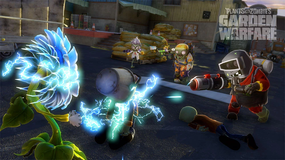 This contains a gameplay image of the game: Screenshot of Plants vs. Zombies: Garden Warfare