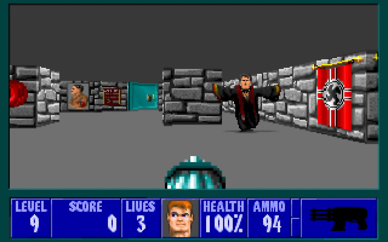 Hier ist ein Gameplay-Bild des Spiels:Screenshot von Wolfenstein 3D