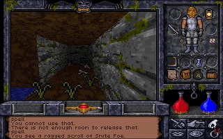 Isso contém uma imagem de jogabilidade do jogo:Captura de tela de Ultima Underworld II: Labyrinth of Worlds