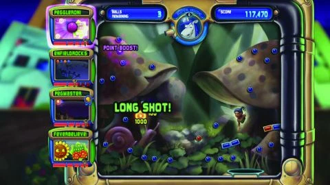 Ceci contient une image de gameplay du jeu : Capture d'écran de Peggle