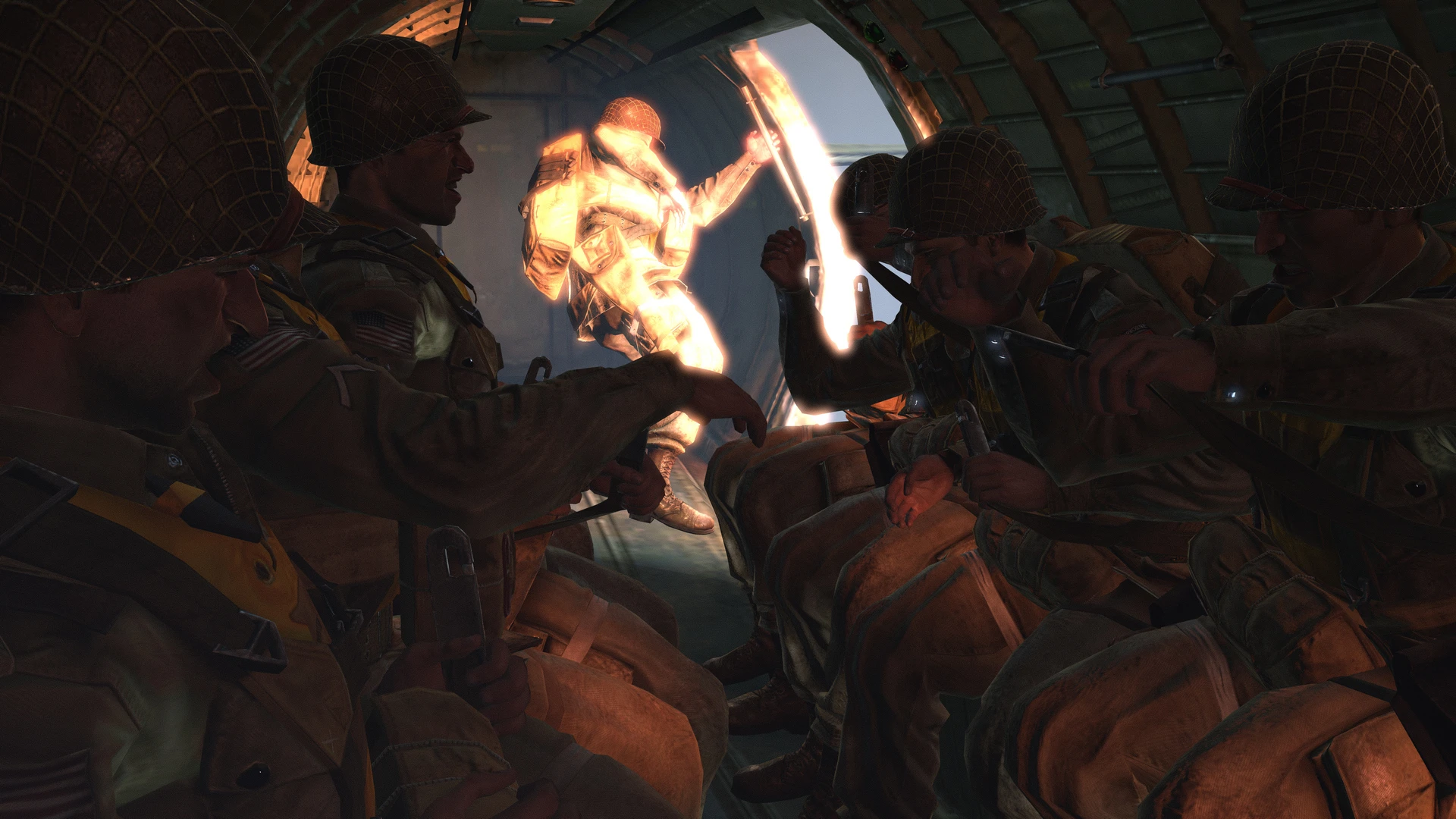 This contains a gameplay image of the game: Screenshot of Medal of Honor: Airborne