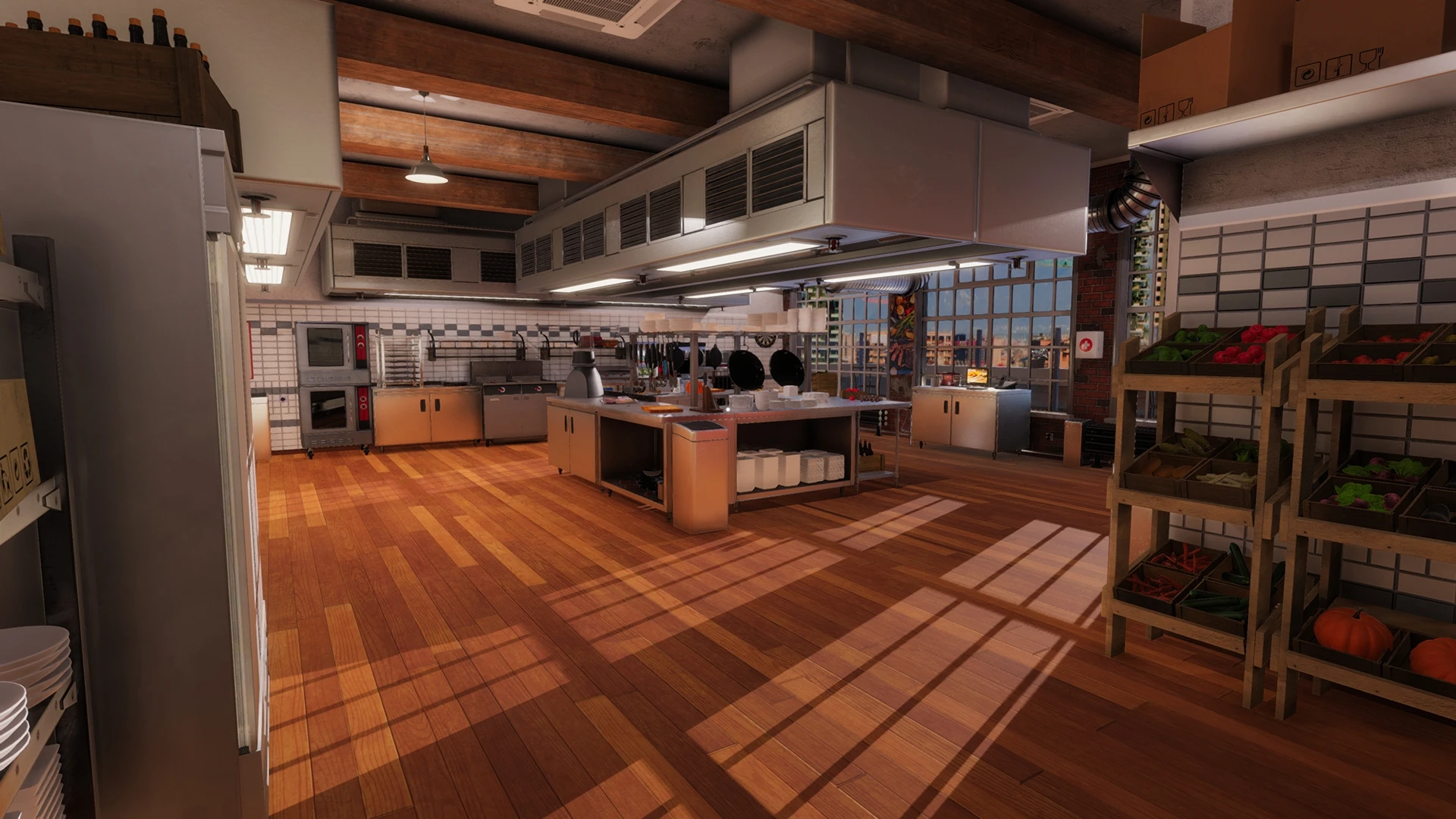This contains a gameplay image of the game: Screenshot of Cooking Simulator