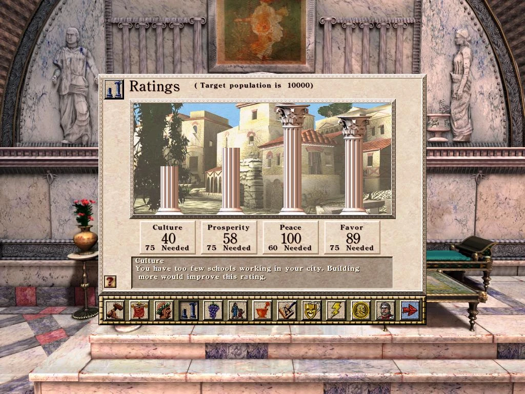 Hier ist ein Gameplay-Bild des Spiels:Screenshot von Caesar III