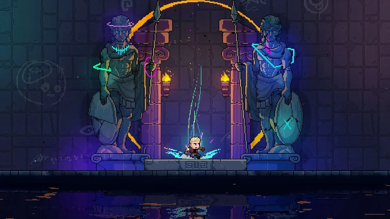 Esto contiene una imagen de juego de: Captura de pantalla de Neon Abyss