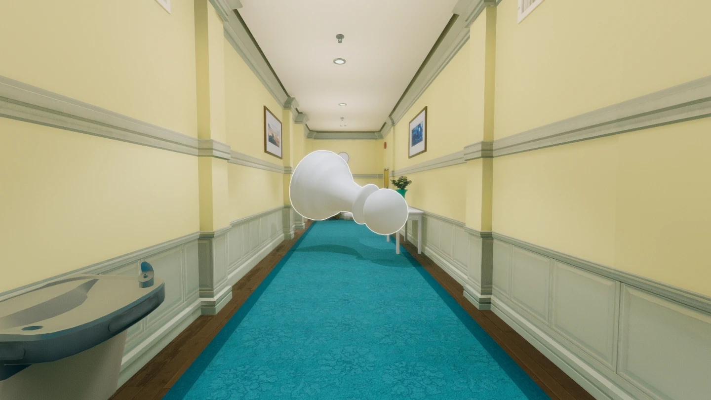 This contains a gameplay image of the game: Screenshot of Superliminal
