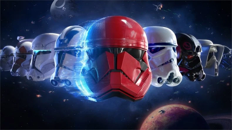 This contains a gameplay image of the game: Screenshot of Star Wars Battlefront II: Celebration Edition