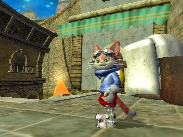 This contains a gameplay image of the game: Screenshot of Blinx: The Time Sweeper