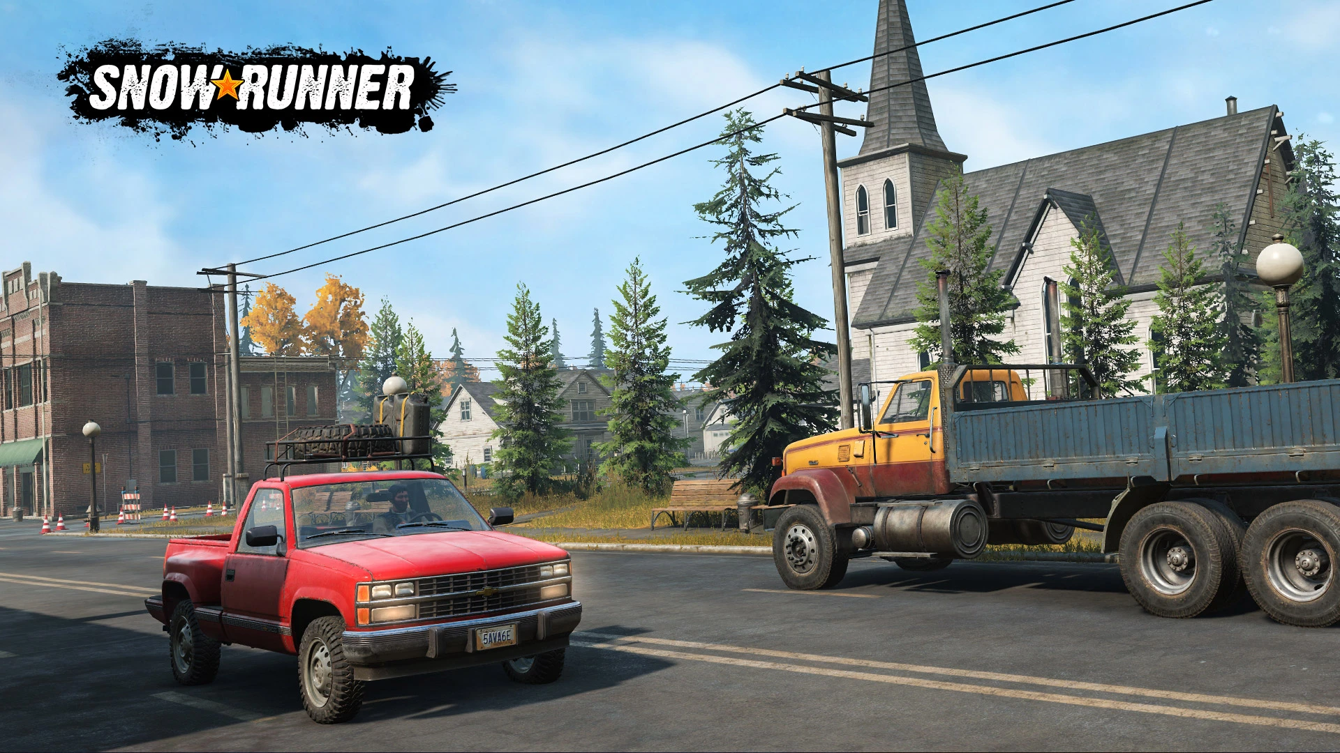 This contains a gameplay image of the game: Screenshot of SnowRunner