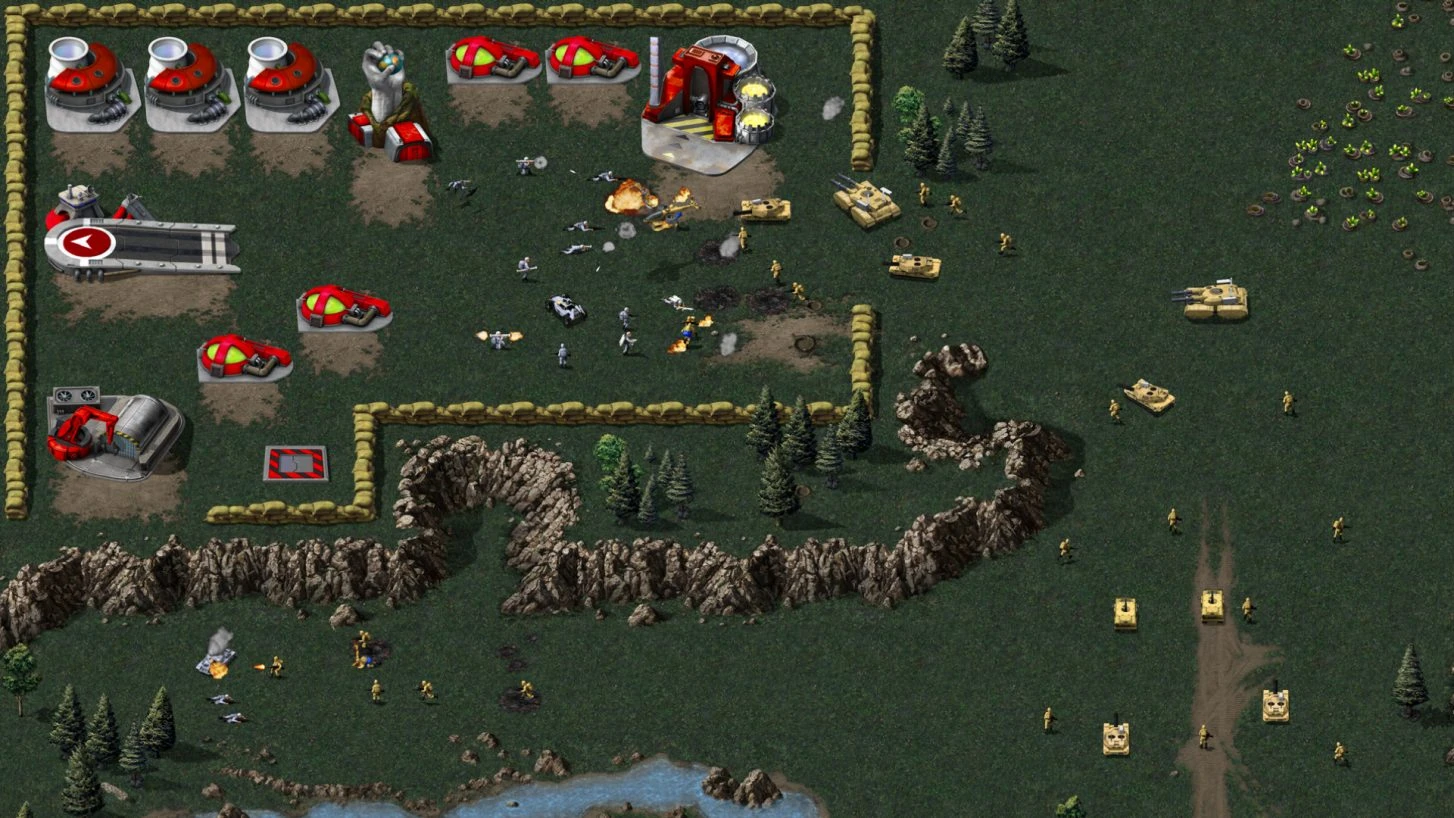 This contains a gameplay image of the game: Screenshot of Command & Conquer Remastered Collection