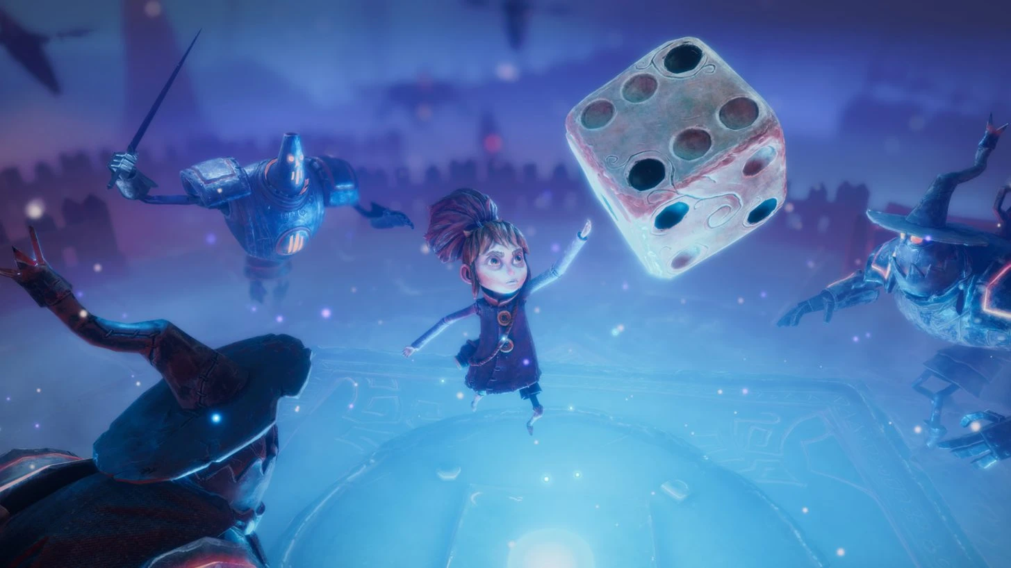 This contains a gameplay image of the game: Screenshot of Lost in Random