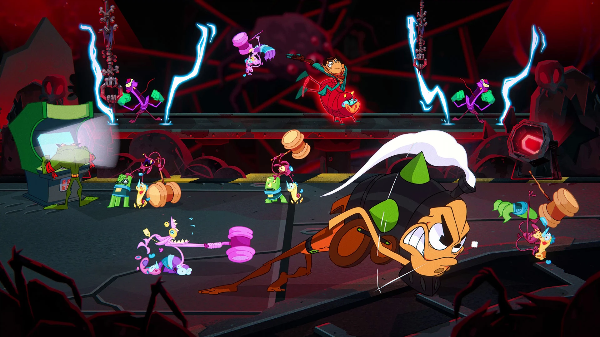 Esto contiene una imagen de juego de: Captura de pantalla de Battletoads