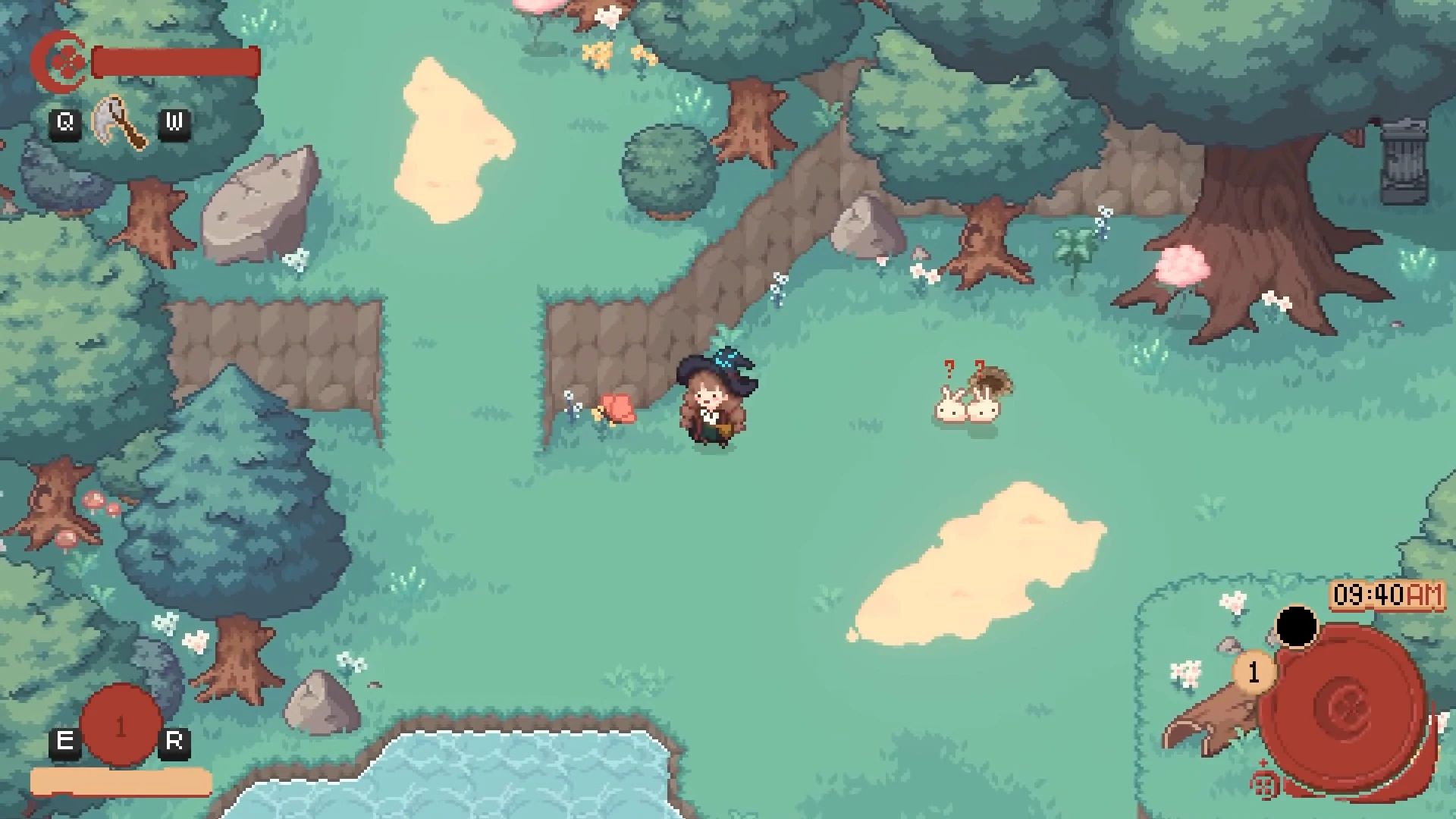 次のゲームプレイ画像を含みます: 画像のスクリーンショット Little Witch in the Woods