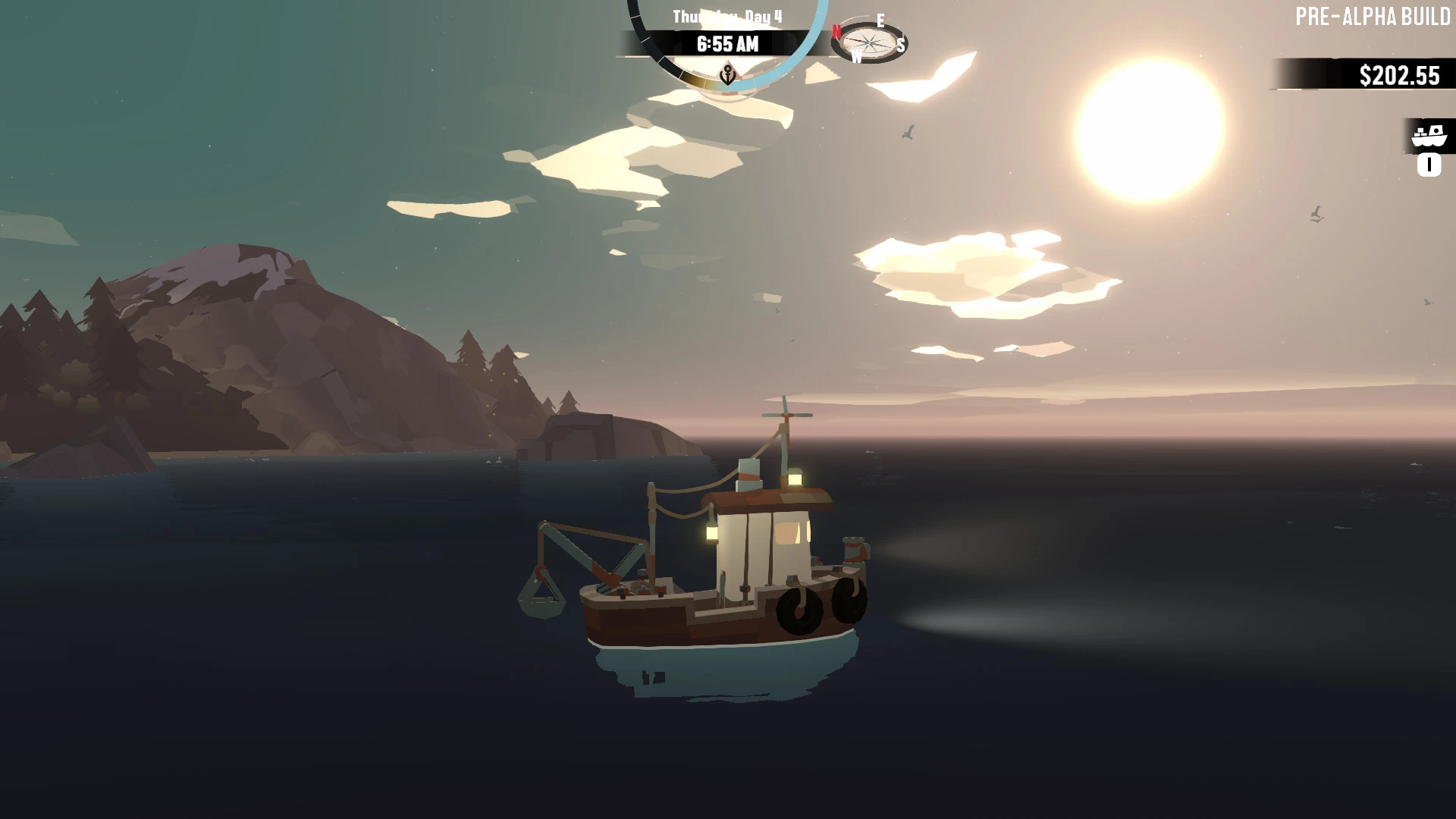 This contains a gameplay image of the game: Screenshot of Dredge