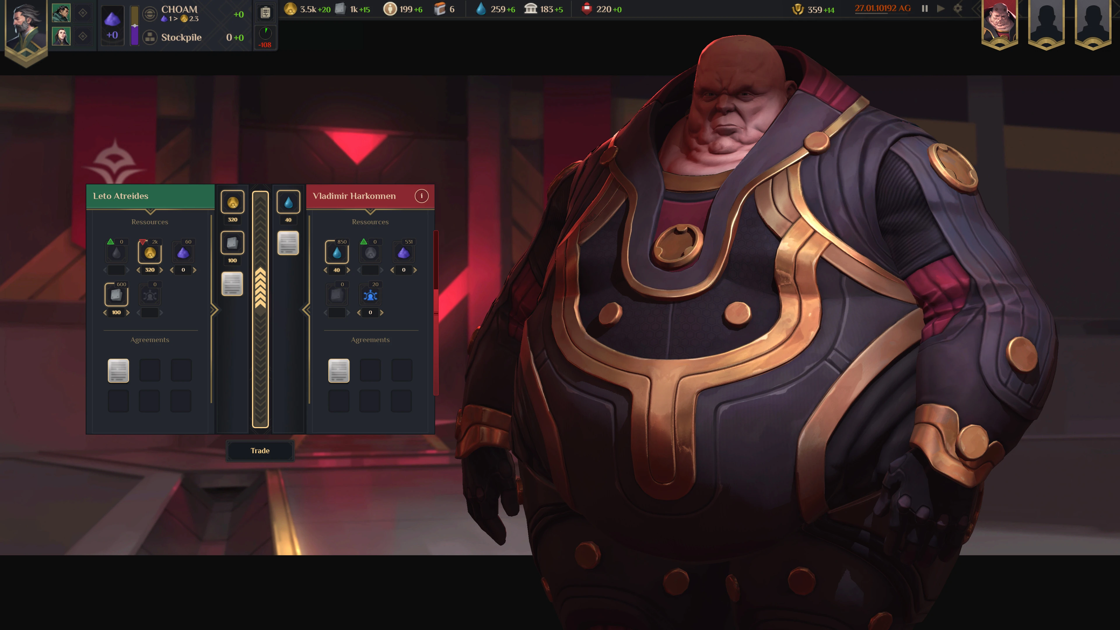 Esto contiene una imagen de juego de: Captura de pantalla de Dune: Spice Wars