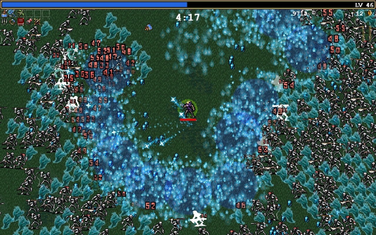 次のゲームプレイ画像を含みます: 画像のスクリーンショット Vampire Survivors