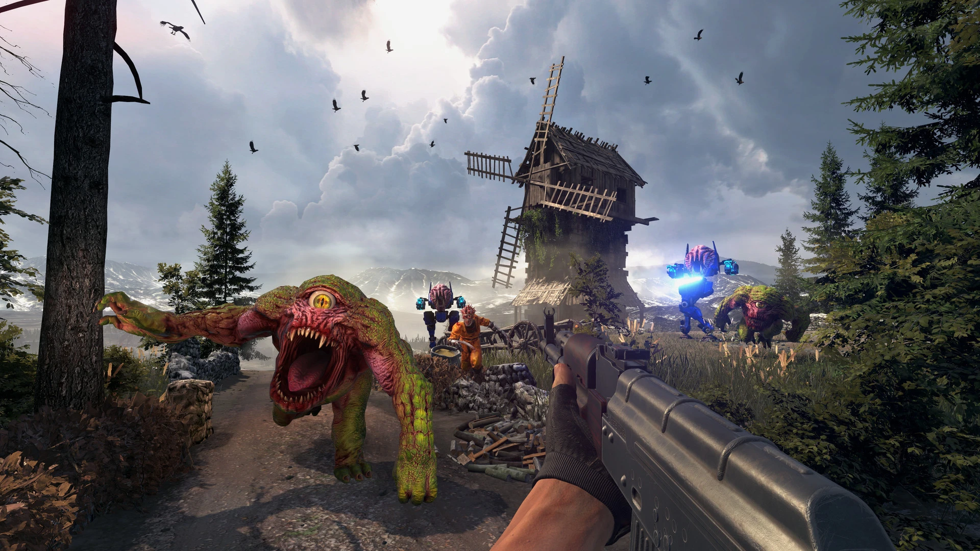 This contains a gameplay image of the game: Screenshot of Serious Sam: Siberian Mayhem