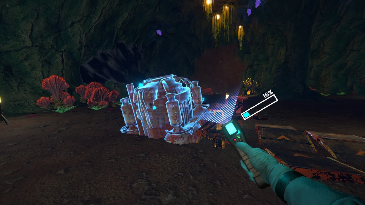 Hier ist ein Gameplay-Bild des Spiels:Screenshot von Techtonica