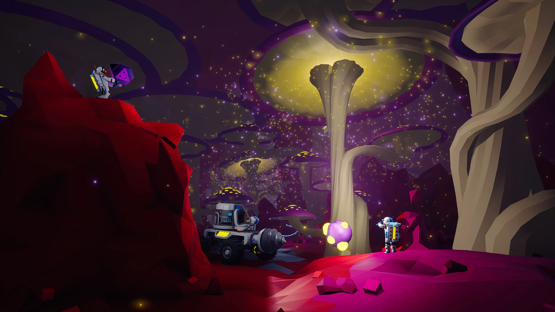This contains a gameplay image of the game: Screenshot of Astroneer