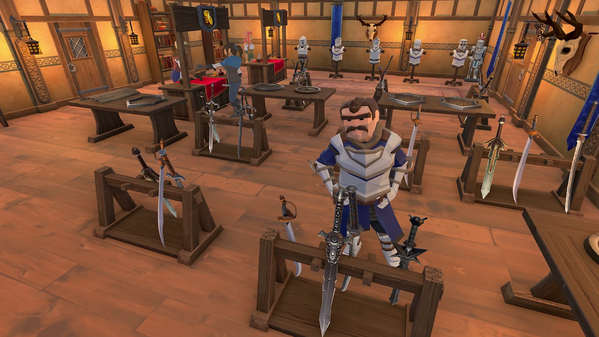 This contains a gameplay image of the game: Screenshot of Blacksmith Master